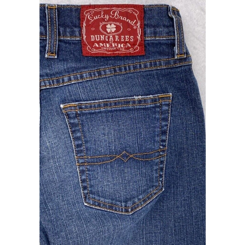 Lucky Brand Midrise Flare Jeans Women 27 Regular Blue Denim Dungarees Mexico Y2K - Picture 11 of 13